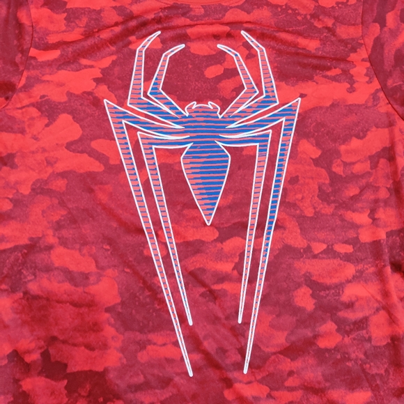 Spiderman Marvel Digital Camo Red Active Dri Fit Shirt - Picture 5 of 5